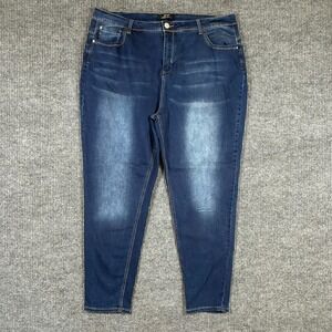 Harmony & Havoc Womens Skinny Jeans Size 26W Blue Denim Stretch High Rise